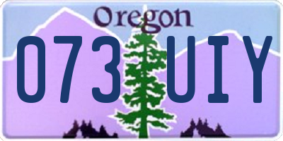 OR license plate 073UIY