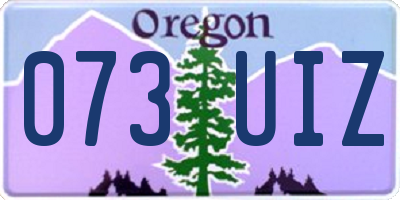 OR license plate 073UIZ