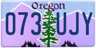 OR license plate 073UJY