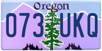 OR license plate 073UKQ