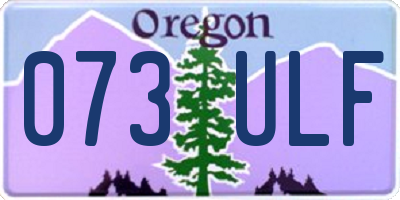 OR license plate 073ULF