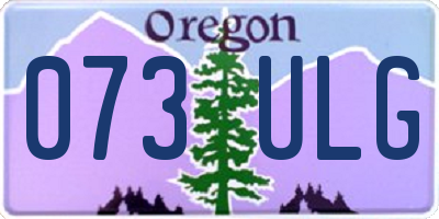 OR license plate 073ULG
