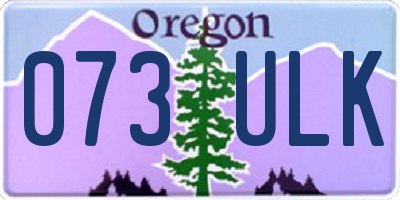 OR license plate 073ULK