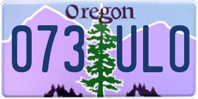 OR license plate 073ULO