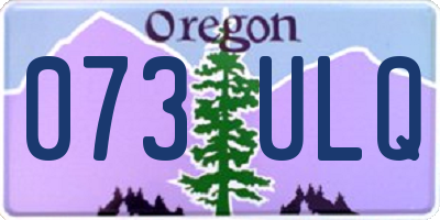 OR license plate 073ULQ