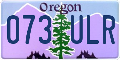 OR license plate 073ULR