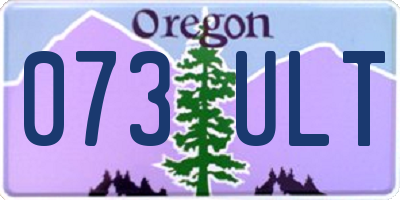 OR license plate 073ULT