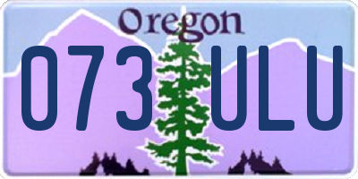 OR license plate 073ULU