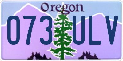 OR license plate 073ULV