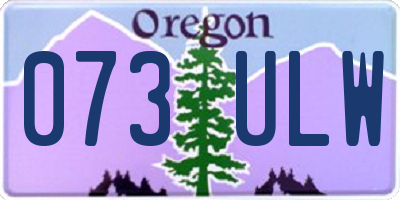 OR license plate 073ULW