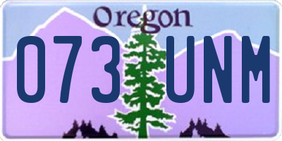 OR license plate 073UNM