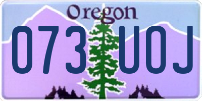 OR license plate 073UOJ