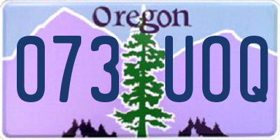 OR license plate 073UOQ