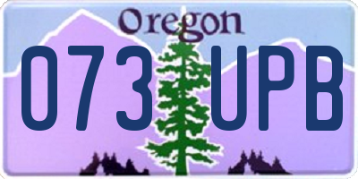 OR license plate 073UPB