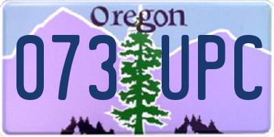 OR license plate 073UPC