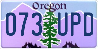 OR license plate 073UPD