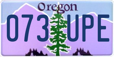 OR license plate 073UPE