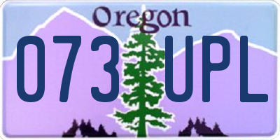 OR license plate 073UPL