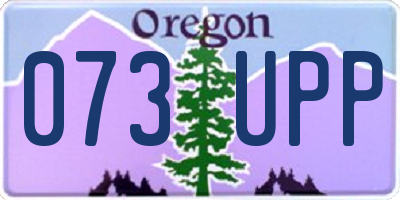 OR license plate 073UPP