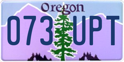 OR license plate 073UPT