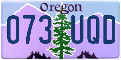 OR license plate 073UQD