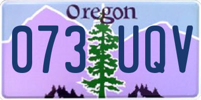 OR license plate 073UQV