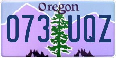OR license plate 073UQZ