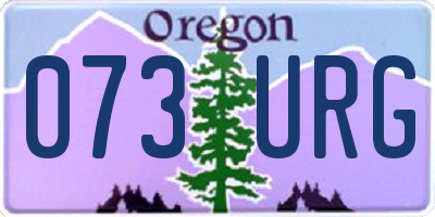 OR license plate 073URG