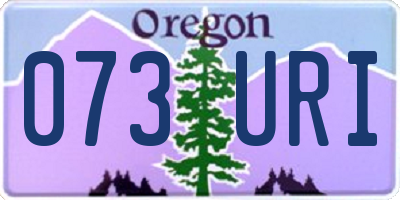 OR license plate 073URI