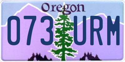 OR license plate 073URM