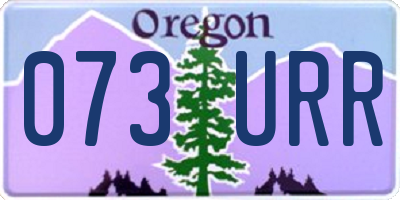 OR license plate 073URR
