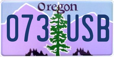 OR license plate 073USB