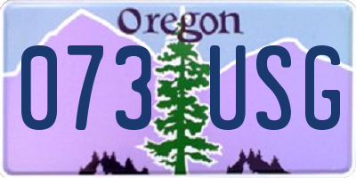 OR license plate 073USG