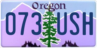 OR license plate 073USH