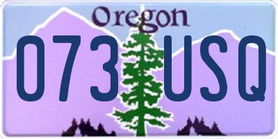 OR license plate 073USQ