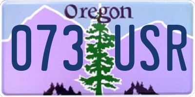 OR license plate 073USR