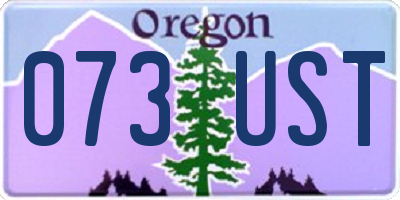 OR license plate 073UST