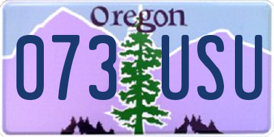 OR license plate 073USU