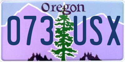 OR license plate 073USX