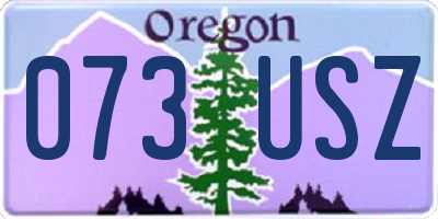 OR license plate 073USZ