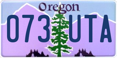 OR license plate 073UTA