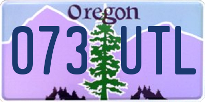 OR license plate 073UTL