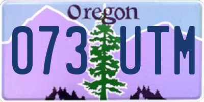 OR license plate 073UTM