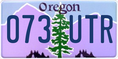 OR license plate 073UTR