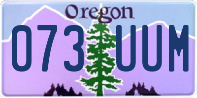 OR license plate 073UUM