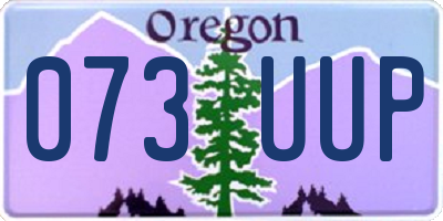 OR license plate 073UUP