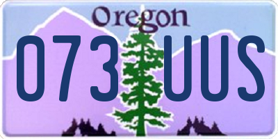 OR license plate 073UUS