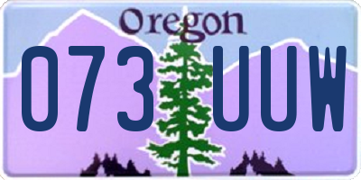 OR license plate 073UUW
