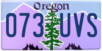 OR license plate 073UVS