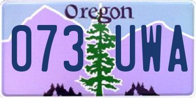 OR license plate 073UWA